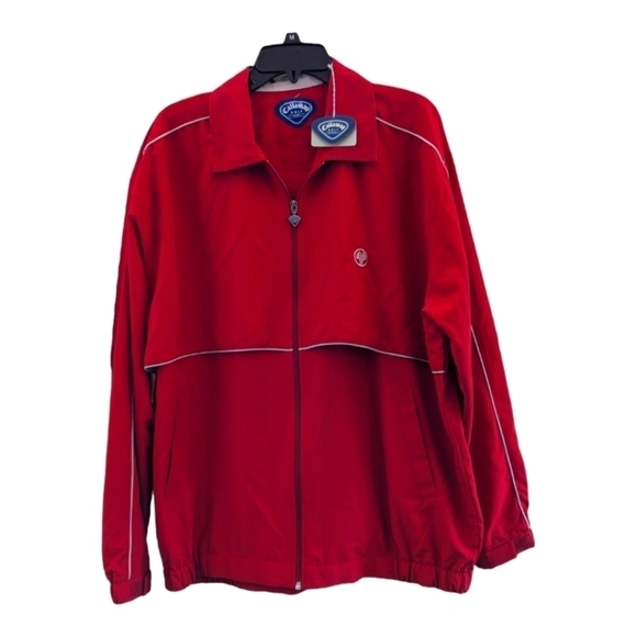NEW Callaway Golf Red Sports Classic full zip jacket Size XL Logo